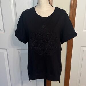 Mossimo Black Short Sleeve Sweatshirt